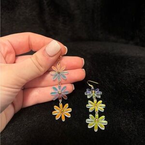 Colorful Daisy Drop Earrings